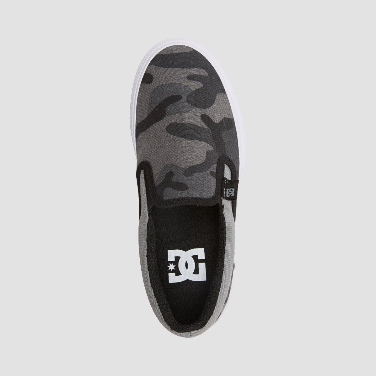 DC Manual Slip-On Shoes - Black/Camo Print - Kids