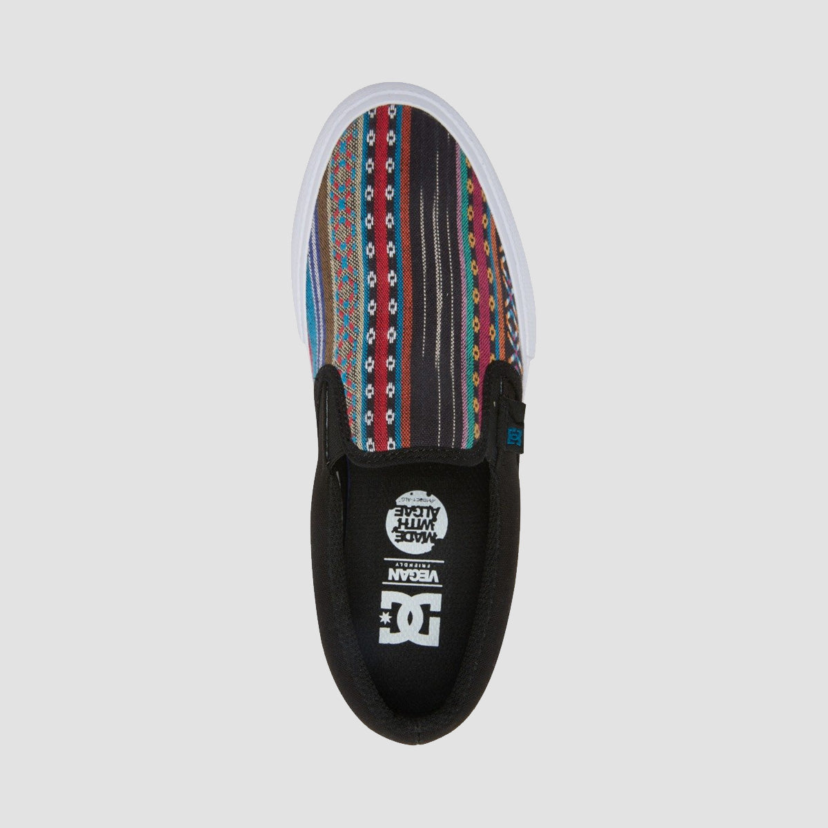 DC Manual TXSE Slip-On Shoes - Black/Stripe - Womens