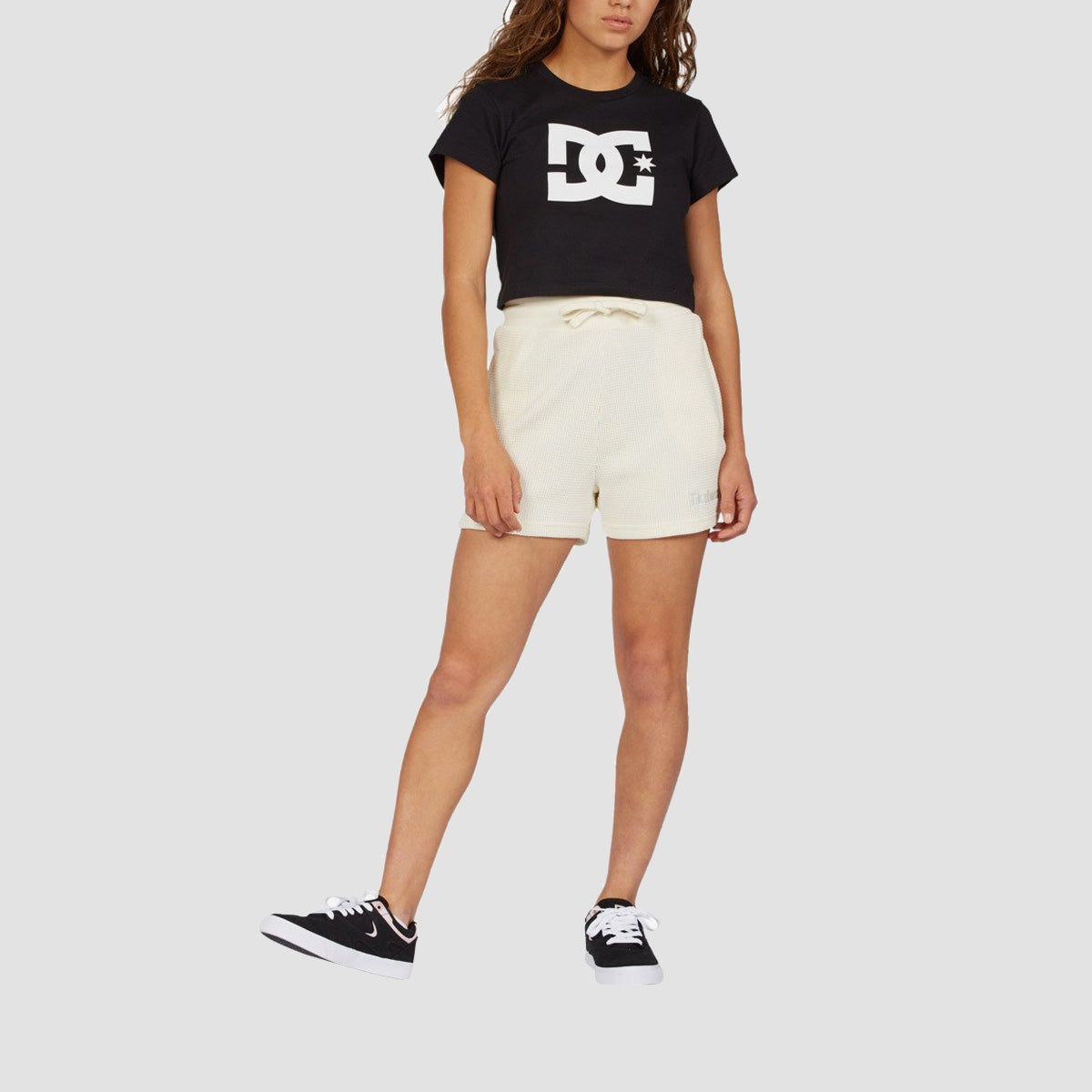DC Old School Shorts Antique White - Womens