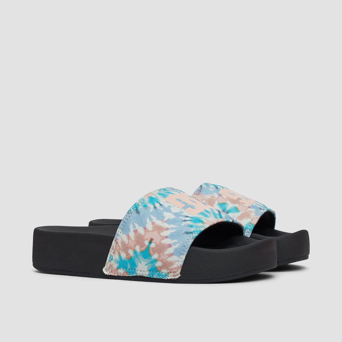 DC Slide Platform SE Black/White Print - Womens