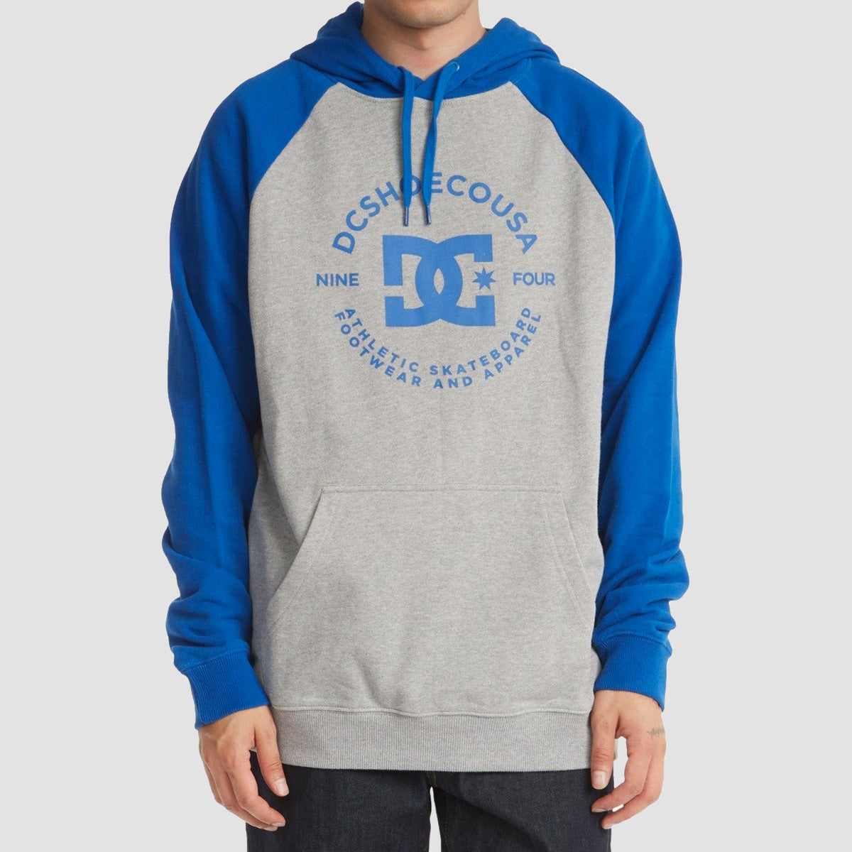 DC Star Pilot Raglan Pullover Hoodie Heather Grey/Turkish Sea