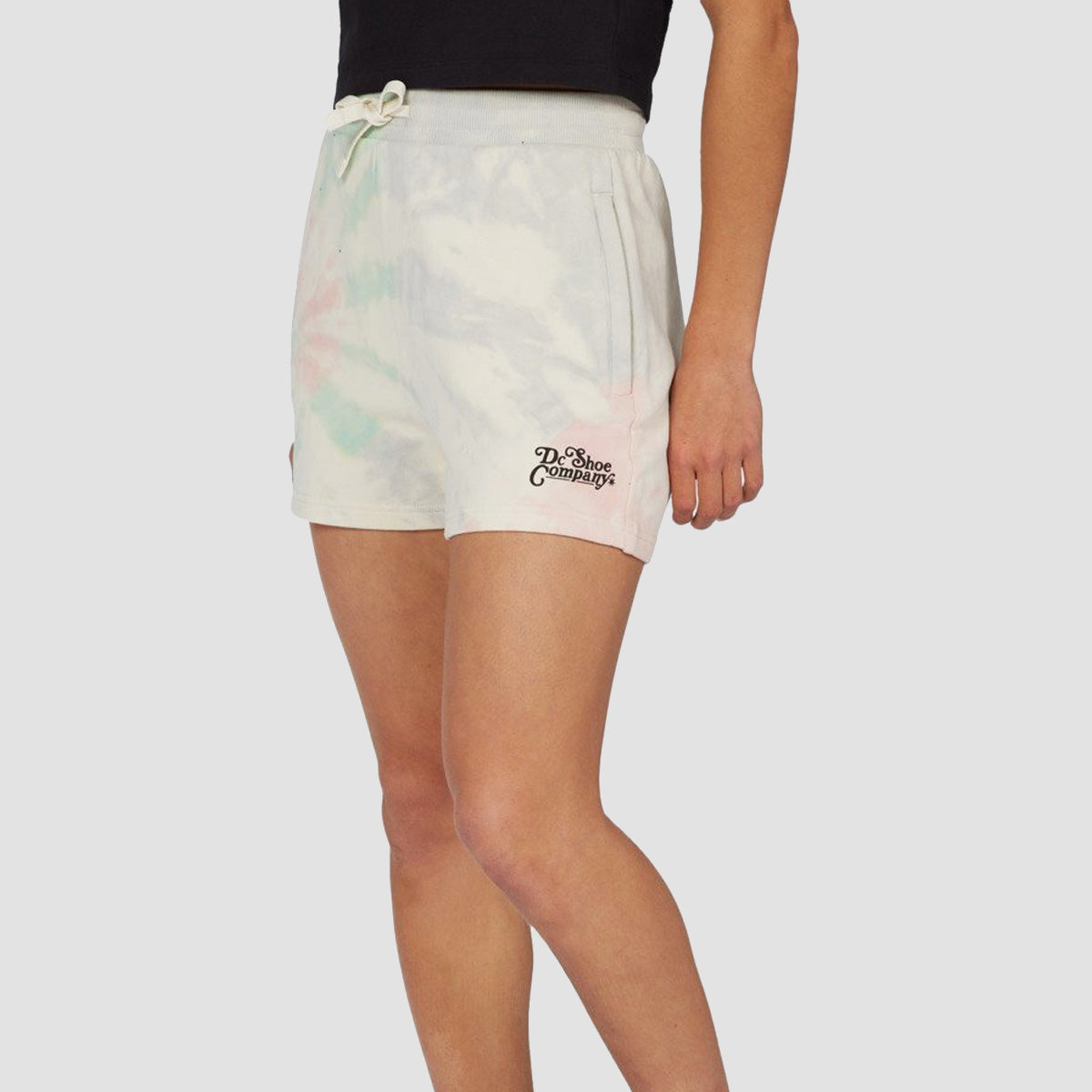 DC Trippin Sweat Shorts Antique White Swirl - Womens