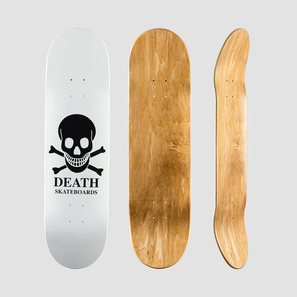 Death OG Skull Skateboard Deck White - 8.375"