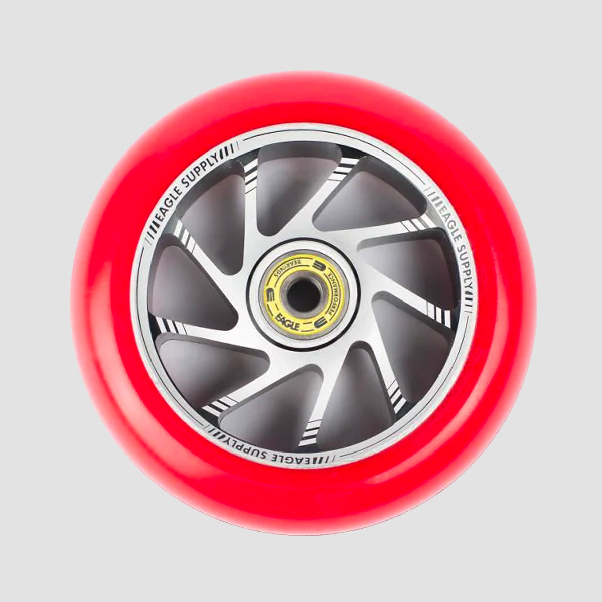 Eagle Supply Radix Team Core Scooter Wheel Silver/Red 115mm