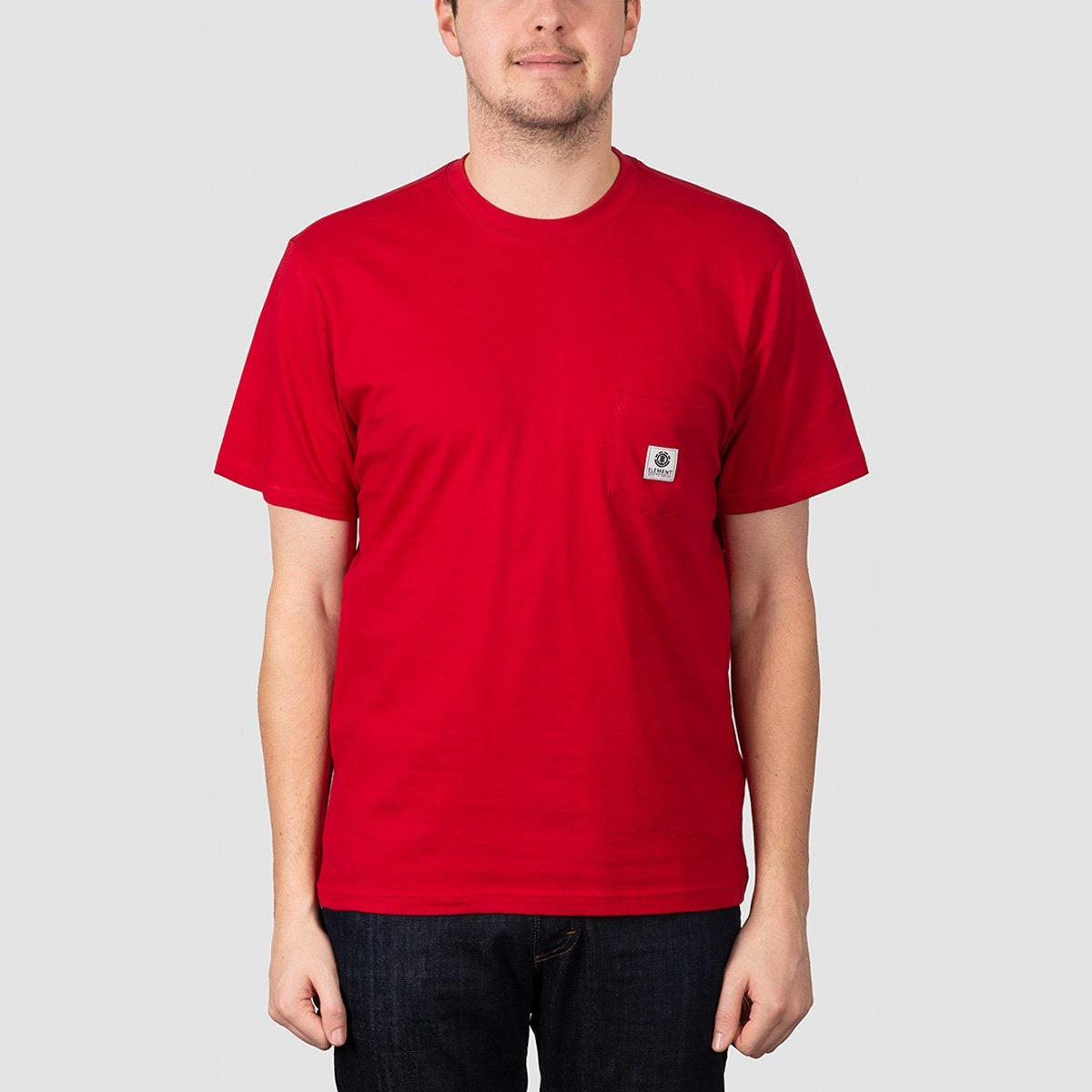 Element Basic Pocket Label Tee Chili Pepper - Clothing