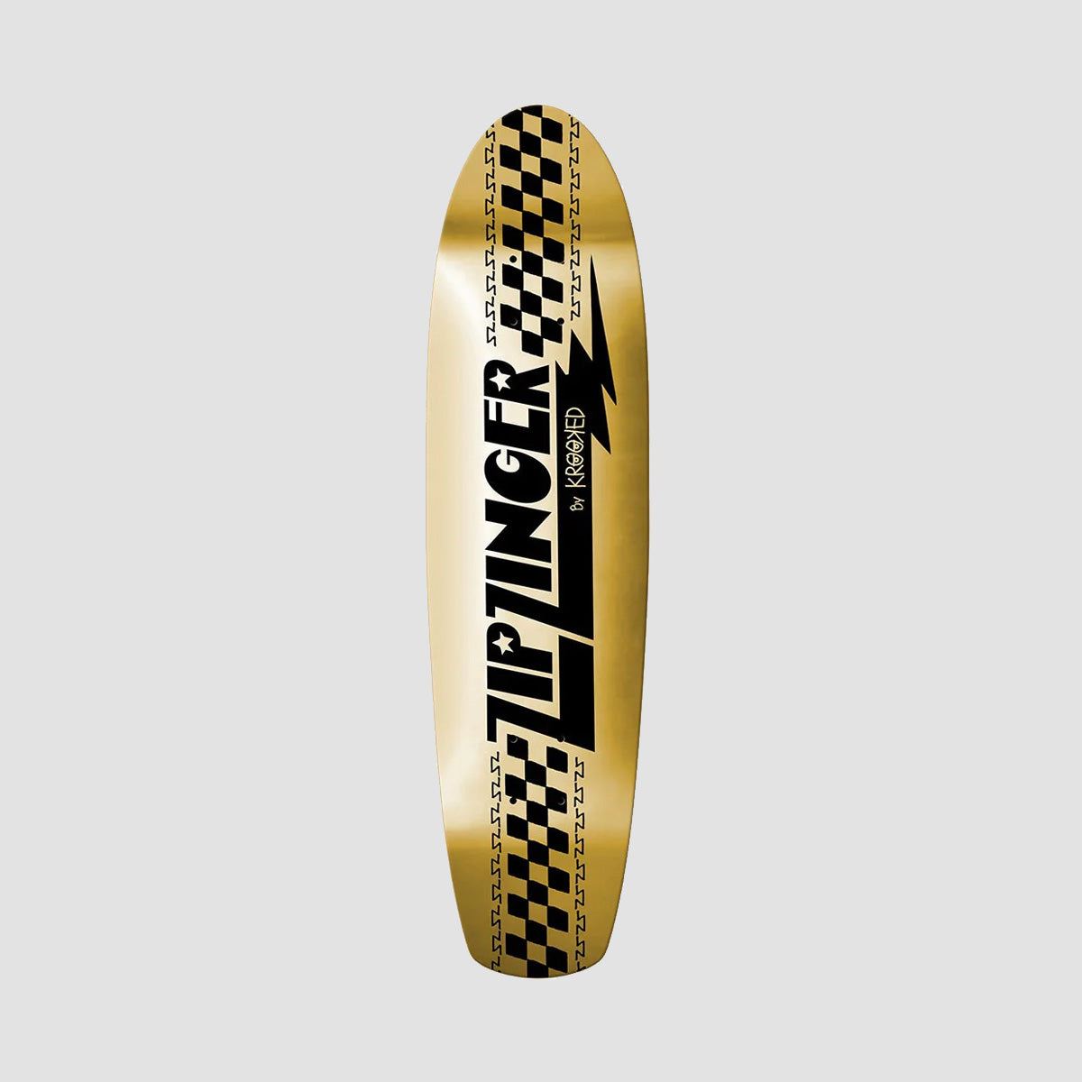 Krooked Zip Zinger Skateboard Deck Gold Foil - 7.75