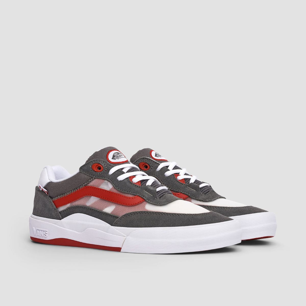 Vans grey sale red