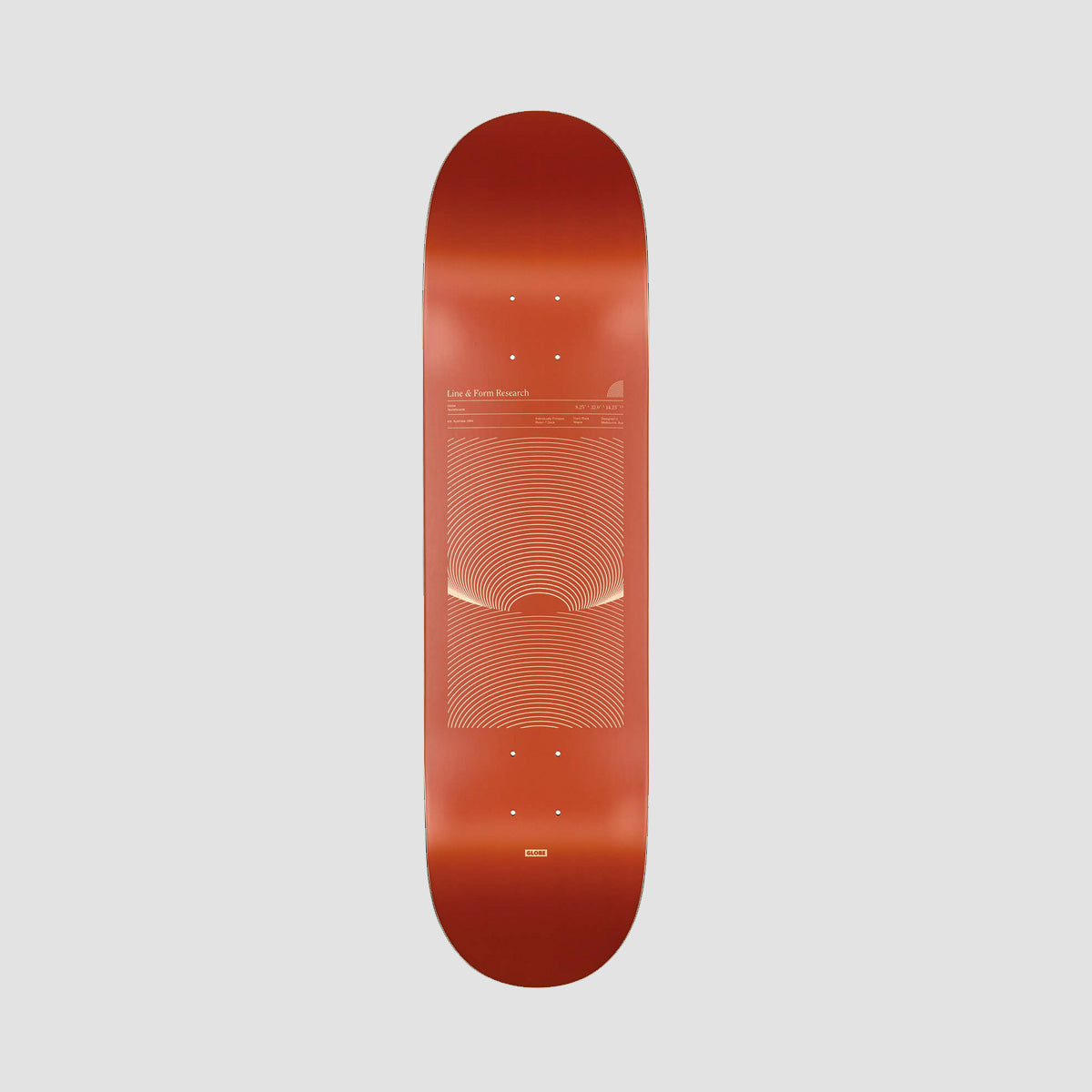 Globe G1 Lineform Skateboard Deck Cinnamon - 8.25"