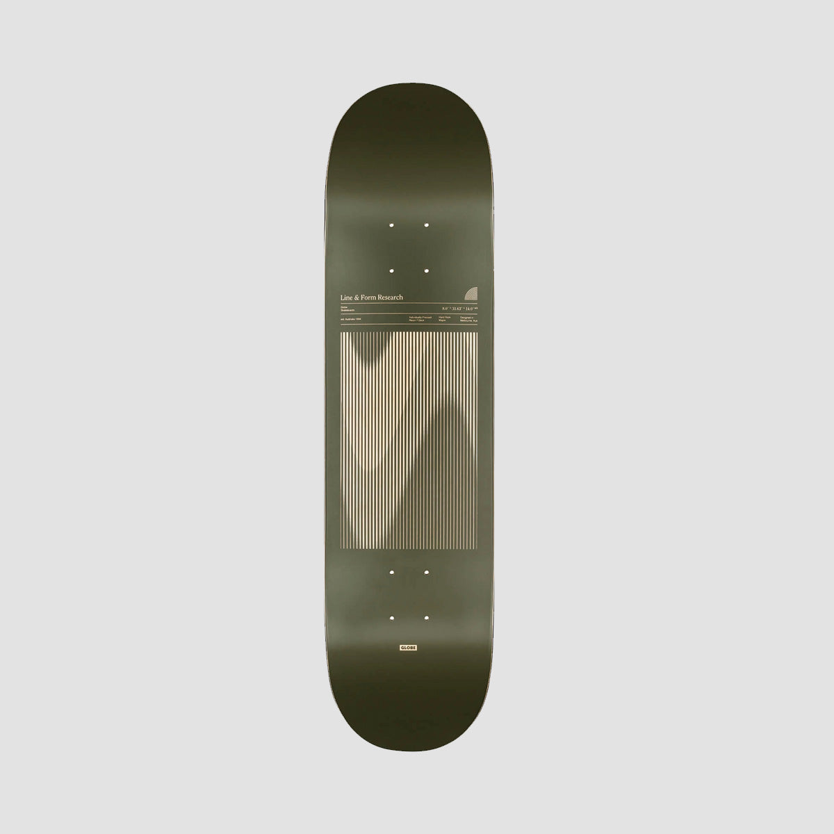 Globe G1 Lineform Skateboard Deck Olive - 8"