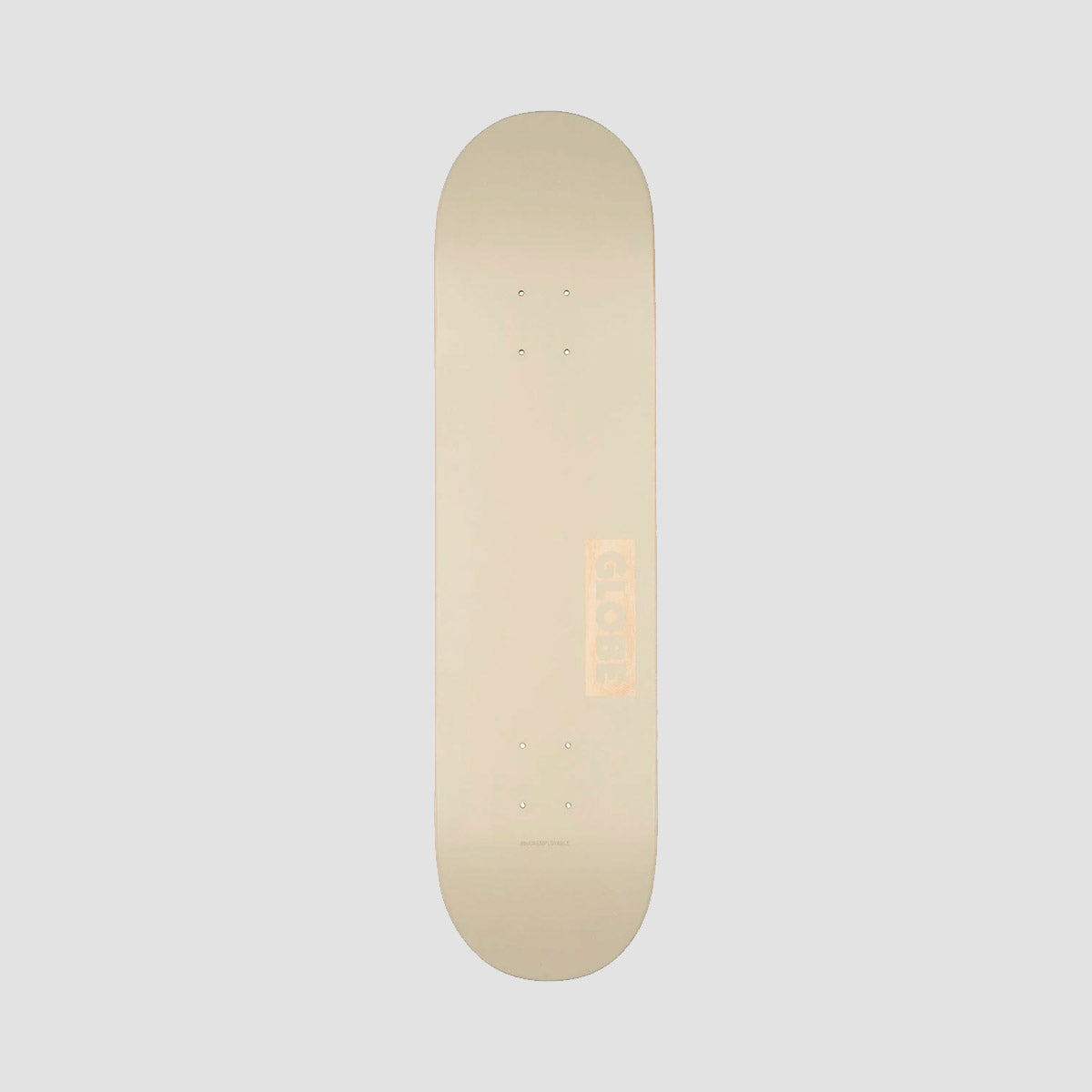 Globe Goodstock Skateboard Deck Off White - 8"
