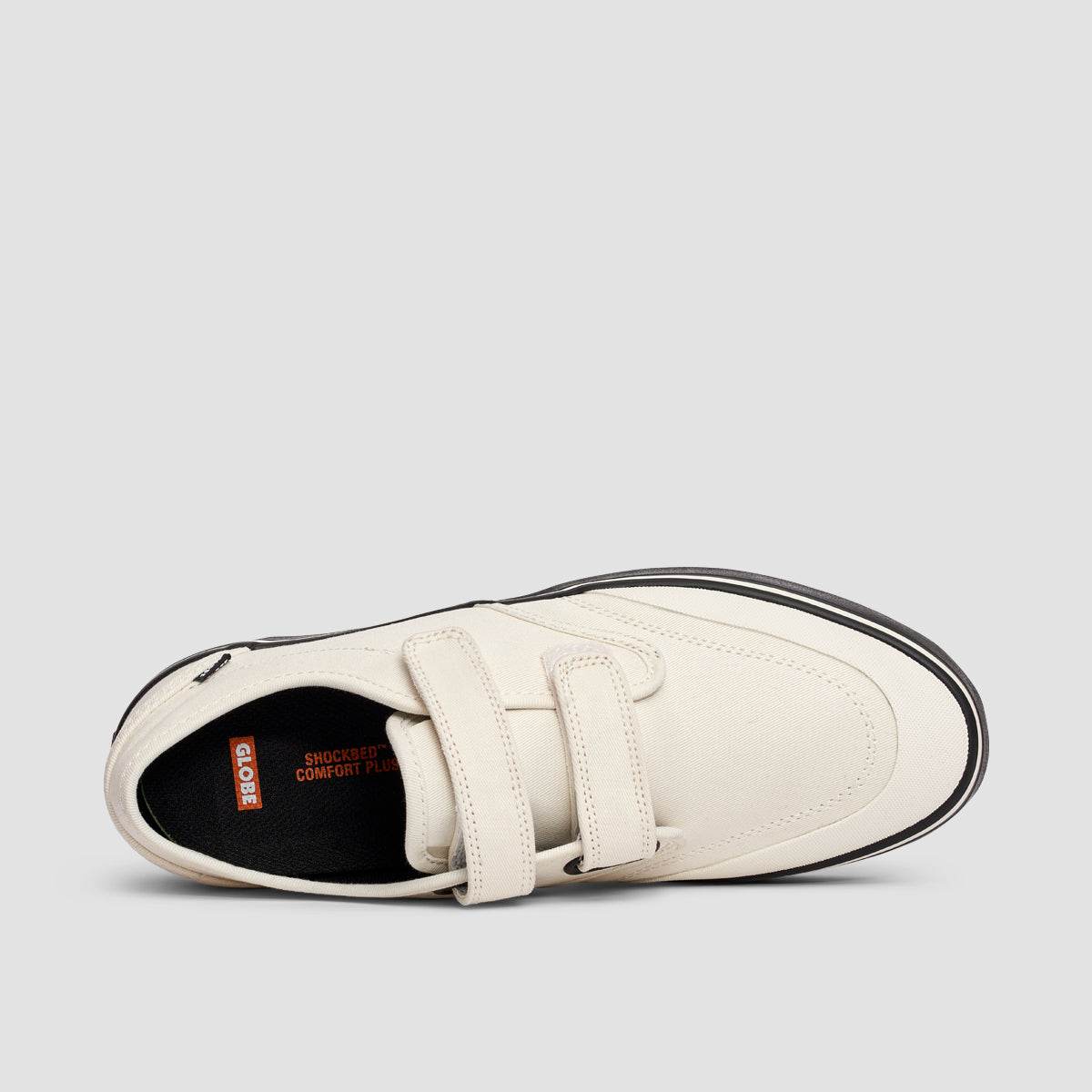 Globe Motley II Strap Shoes - Organic White/Black