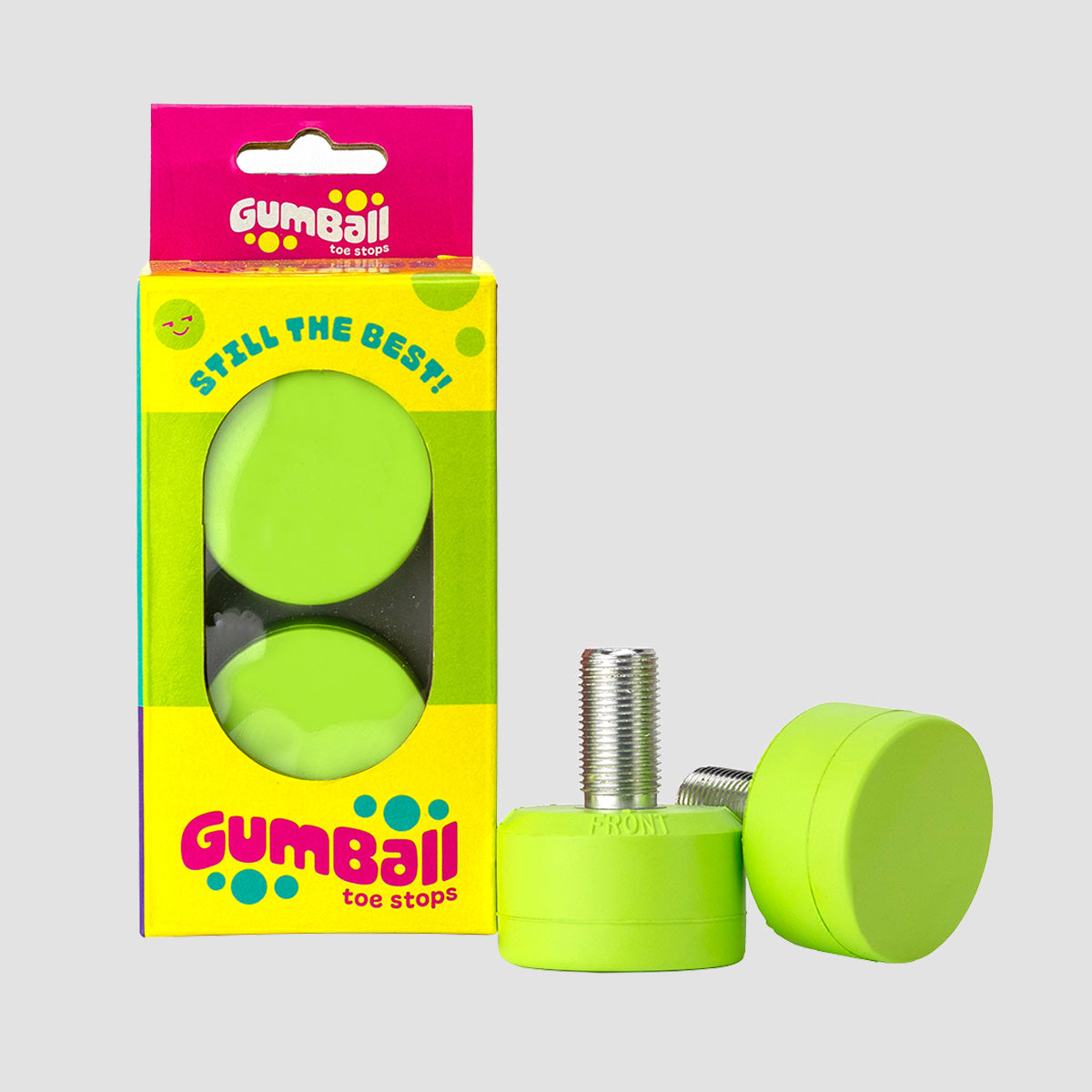 Gumball 75A Toe Stops Lime Long 30mm x2
