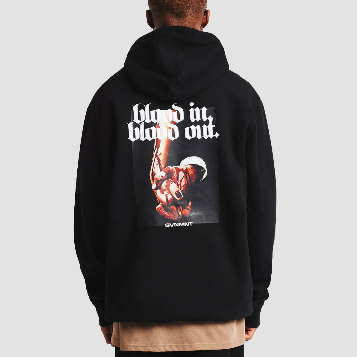 GVNMNT Blood In Blood Out Pullover Hoodie Black