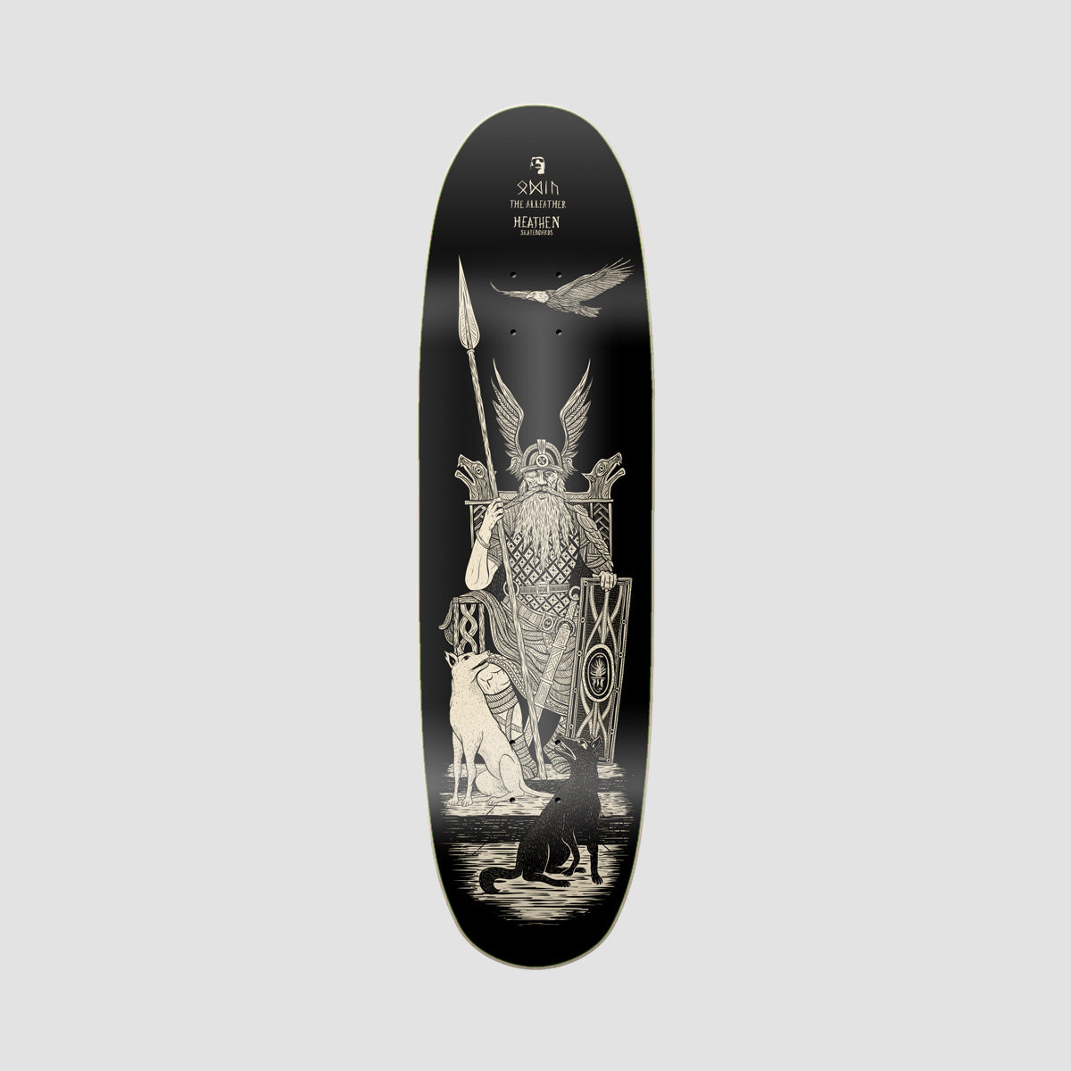 Heathen Odin On The Eggo Skateboard Deck - 8.75"