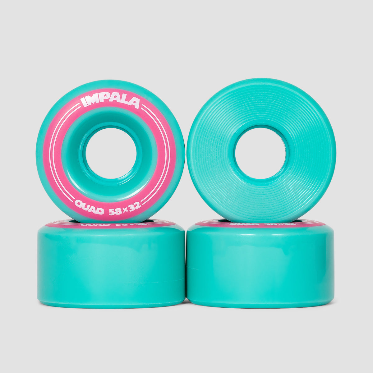 Impala Quad 82A Wheels x4 Aqua 58mm