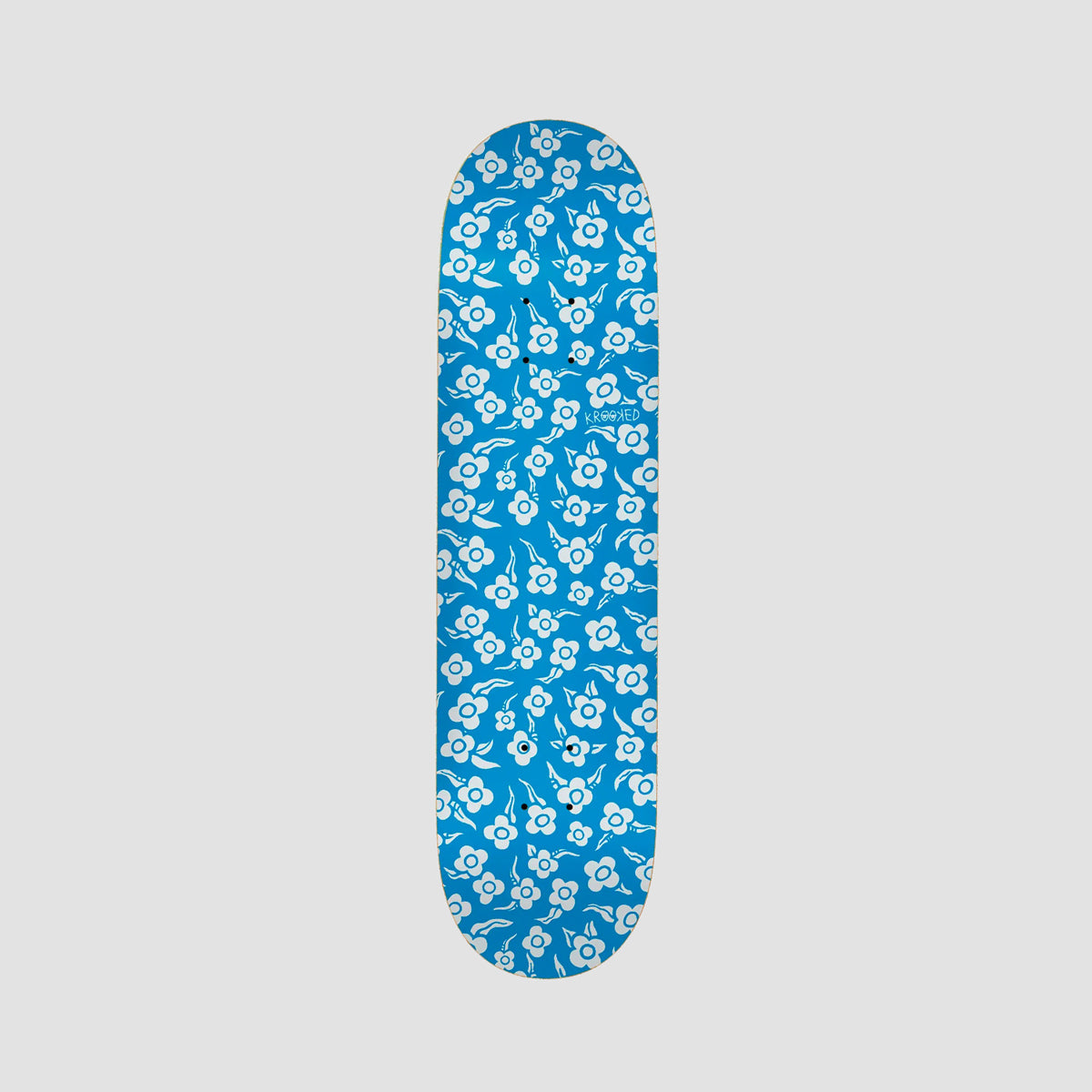 Krooked Flowers Skateboard Deck Blue - 8.25"