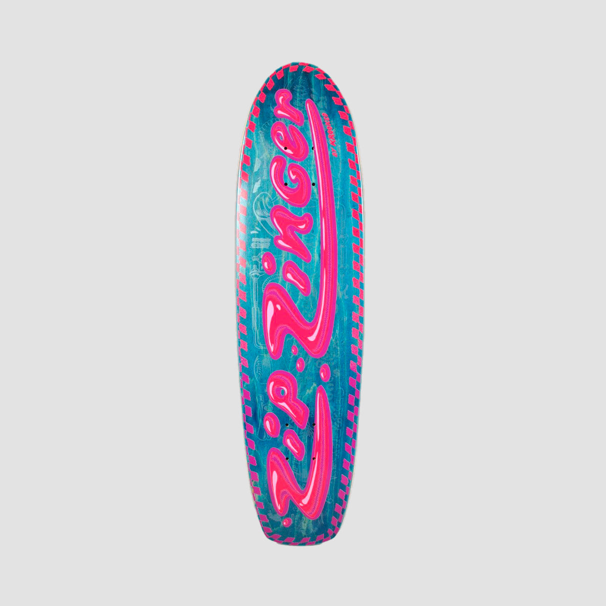 Krooked Zip Zinger DLX Clay Hallin Deck Magenta/Blue - 7.75