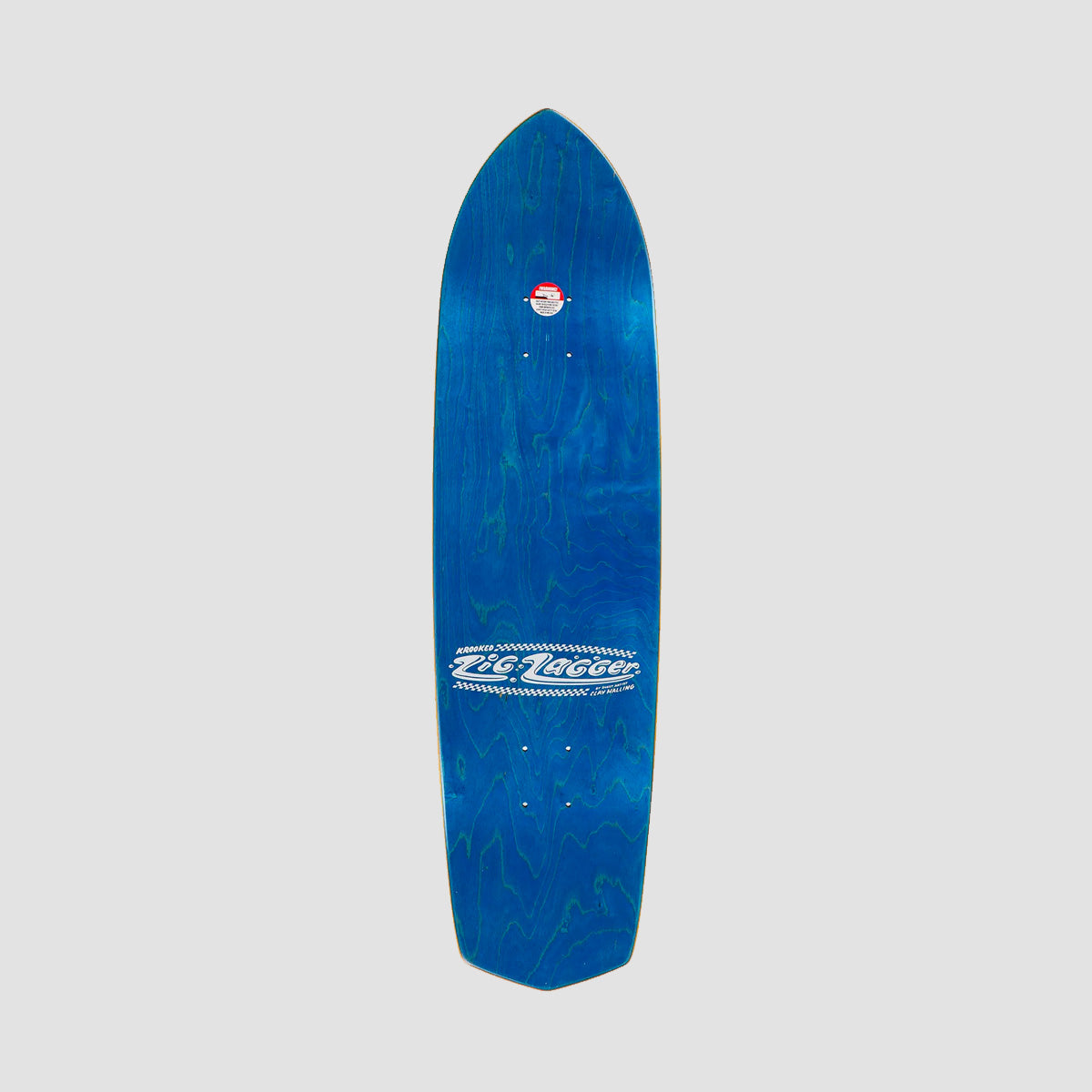 Krooked Zig Zagger DLX Clay Hallin Skateboard Deck Purple/Blue - 8.62"