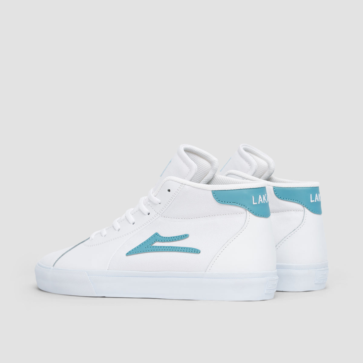Lakai Flaco II Mid Shoes - White/Nile Leather