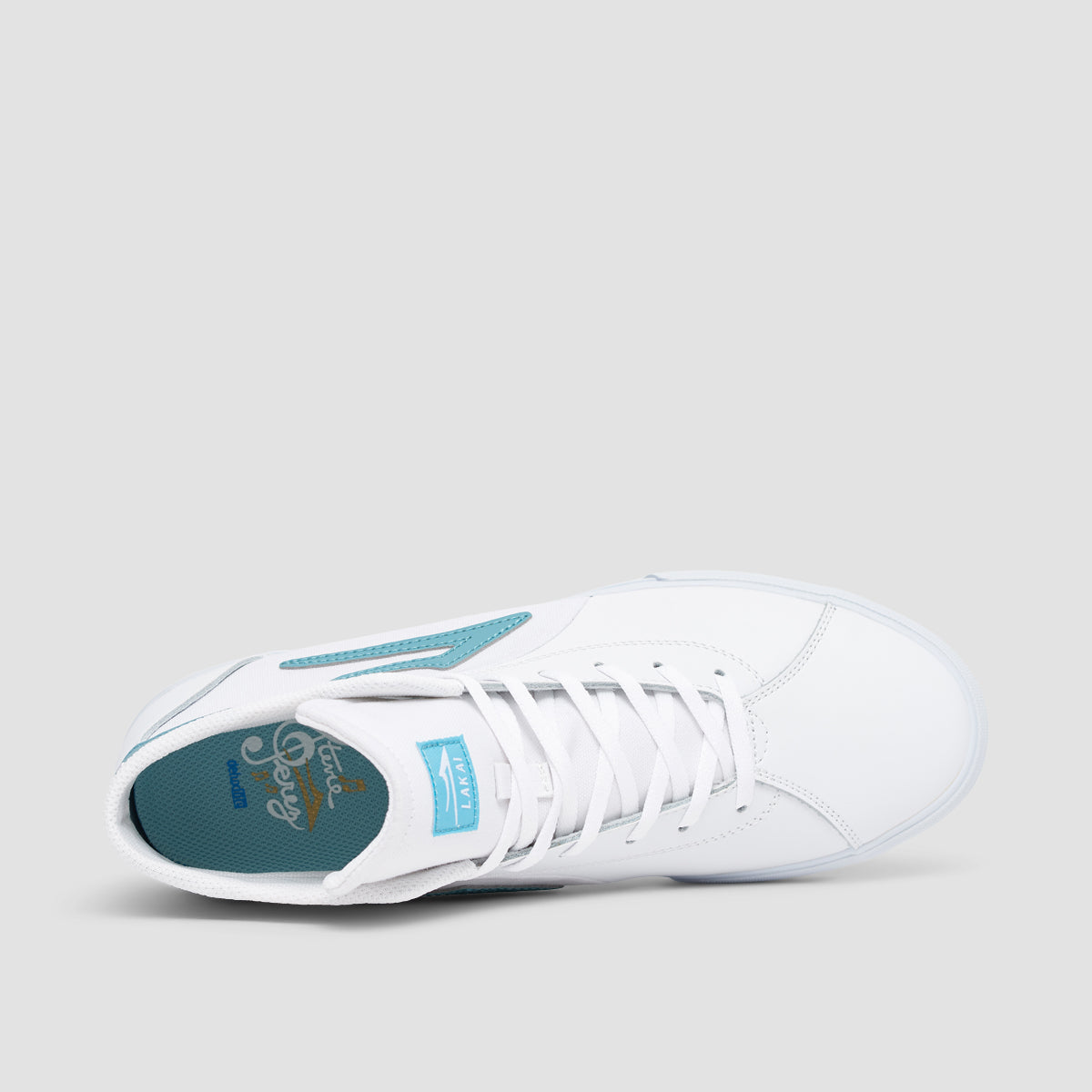 Lakai Flaco II Mid Shoes - White/Nile Leather