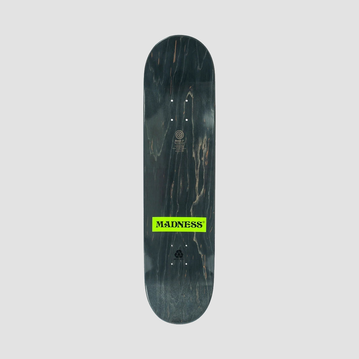 Madness Split Overlap R7 Skateboard Deck Black/White - 8"