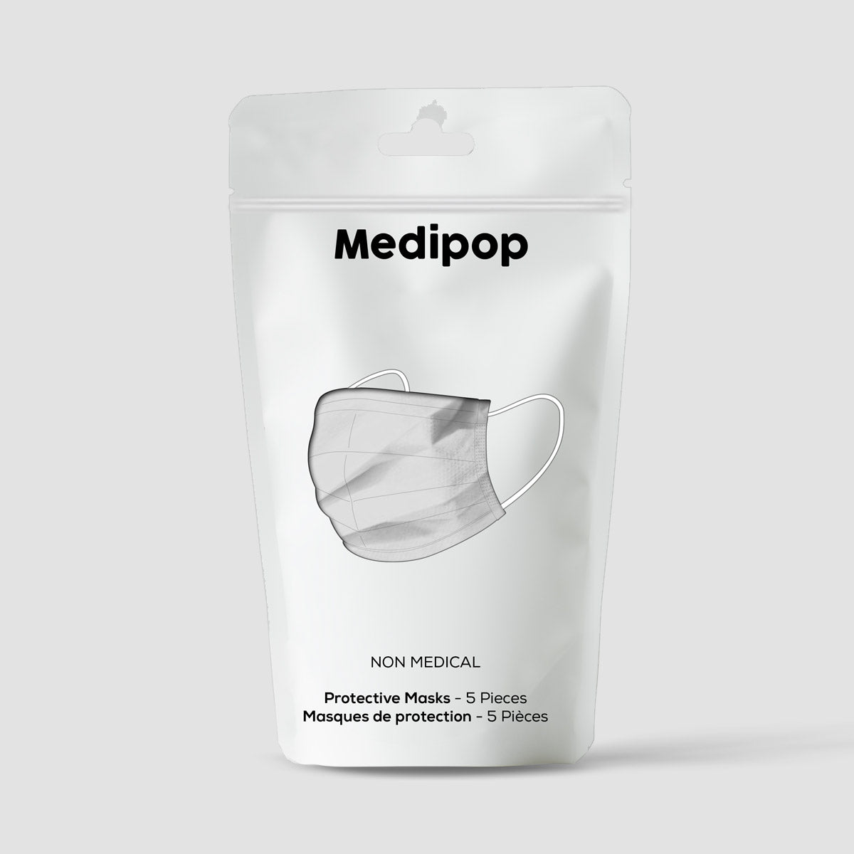 Medipop D Mask Desposable 5 Pack White