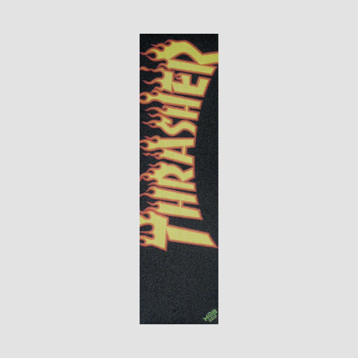 MOB Thrasher Yellow Orange Flame Grip Tape - 9 - Skateboard