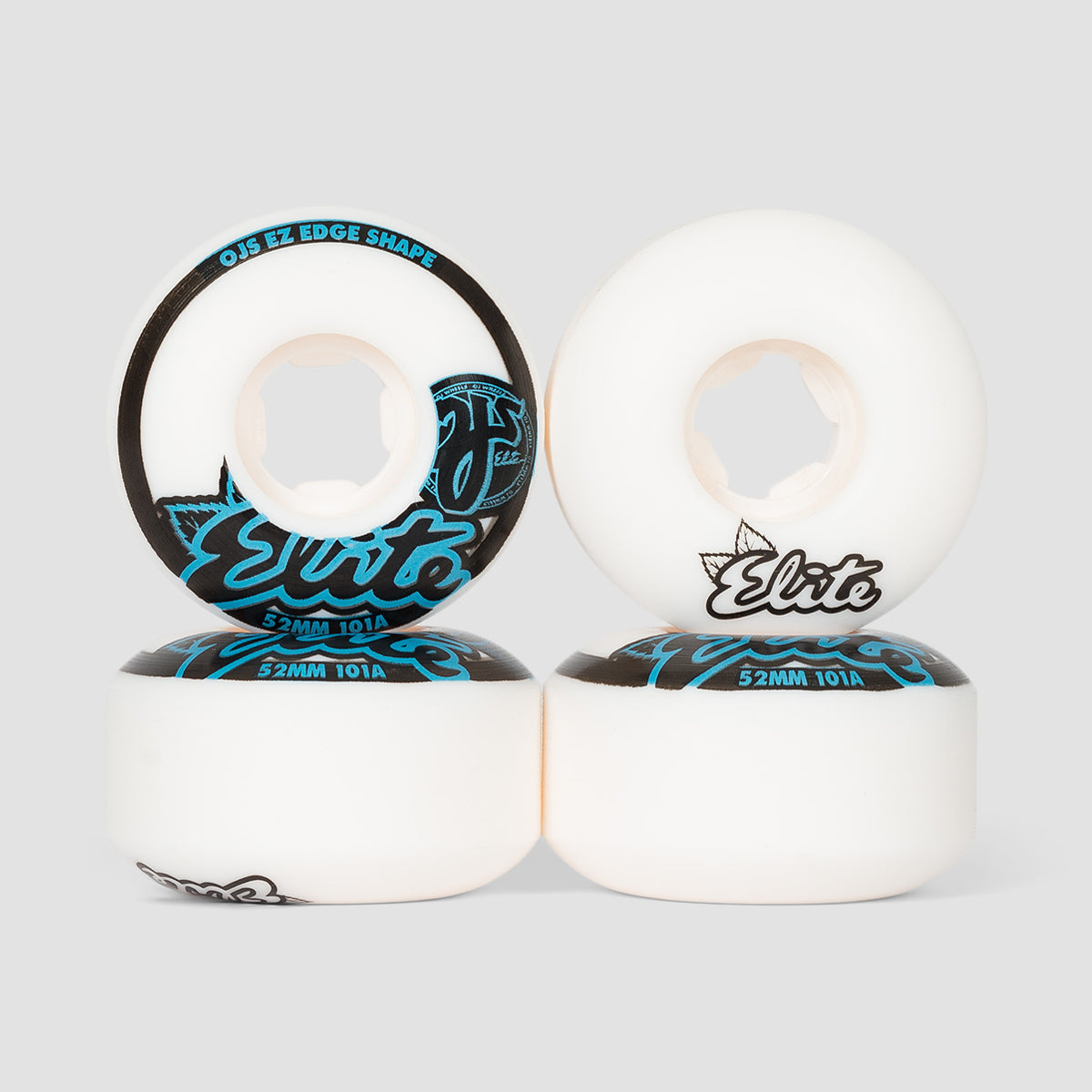 OJ EZ Edge 101a Elite Skateboard Wheels White 52mm
