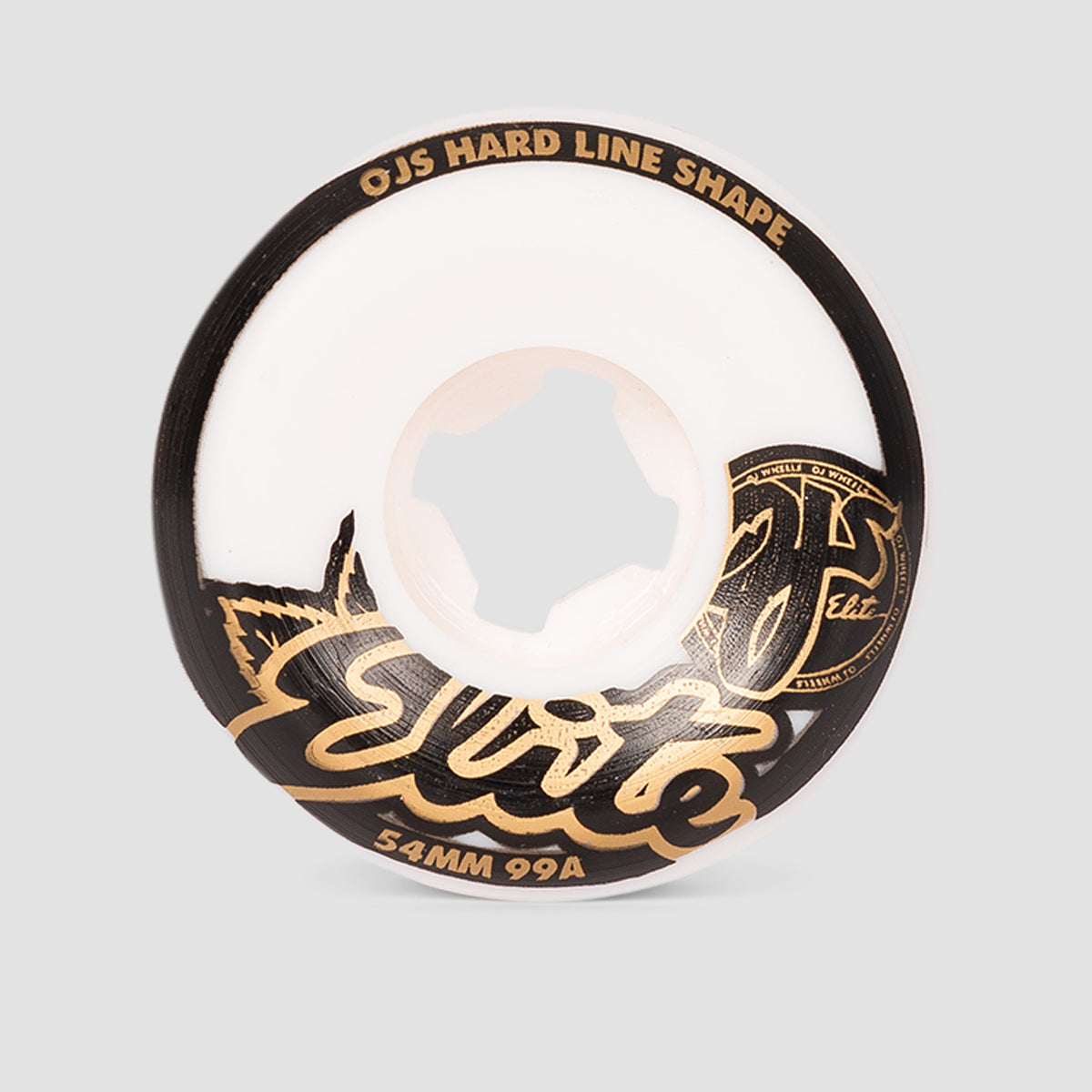 OJ Hard line 99a Elite Skateboard Wheels White 54mm