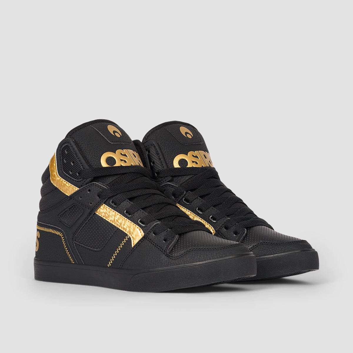 Osiris Clone Shoes - Black/Black/Gold