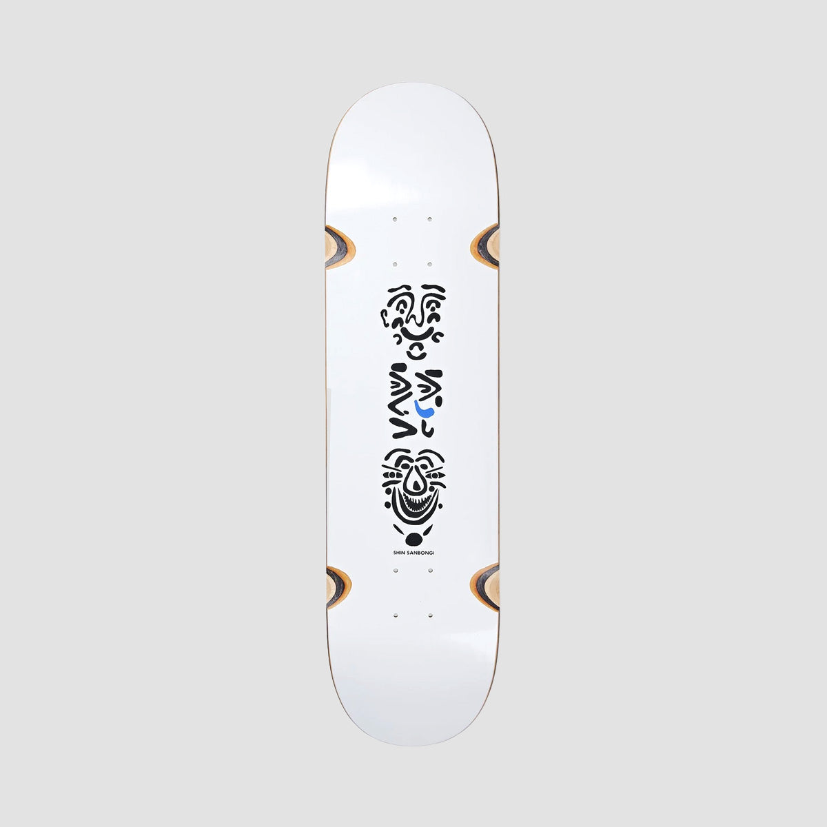 Polar Shin Sanbongi Faces WW White Skateboard Deck - 8.25"