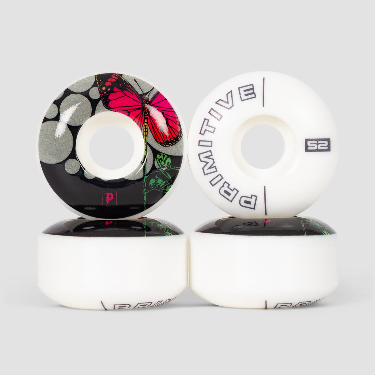 Primitive Rodriguez Cycles Pro Skateboard Wheels White 52mm