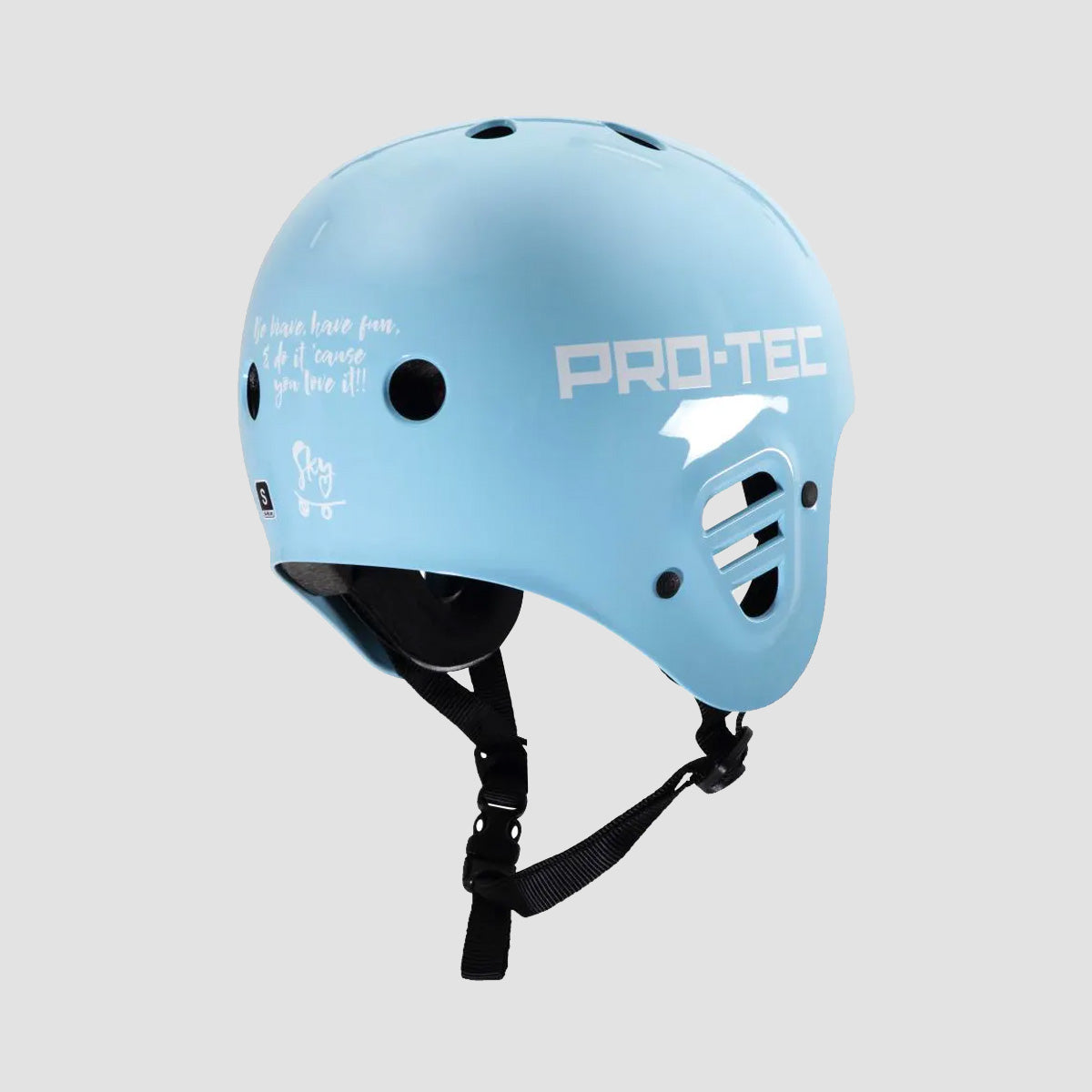 Protec Sky Brown Full Cut Certified Helmet Blue