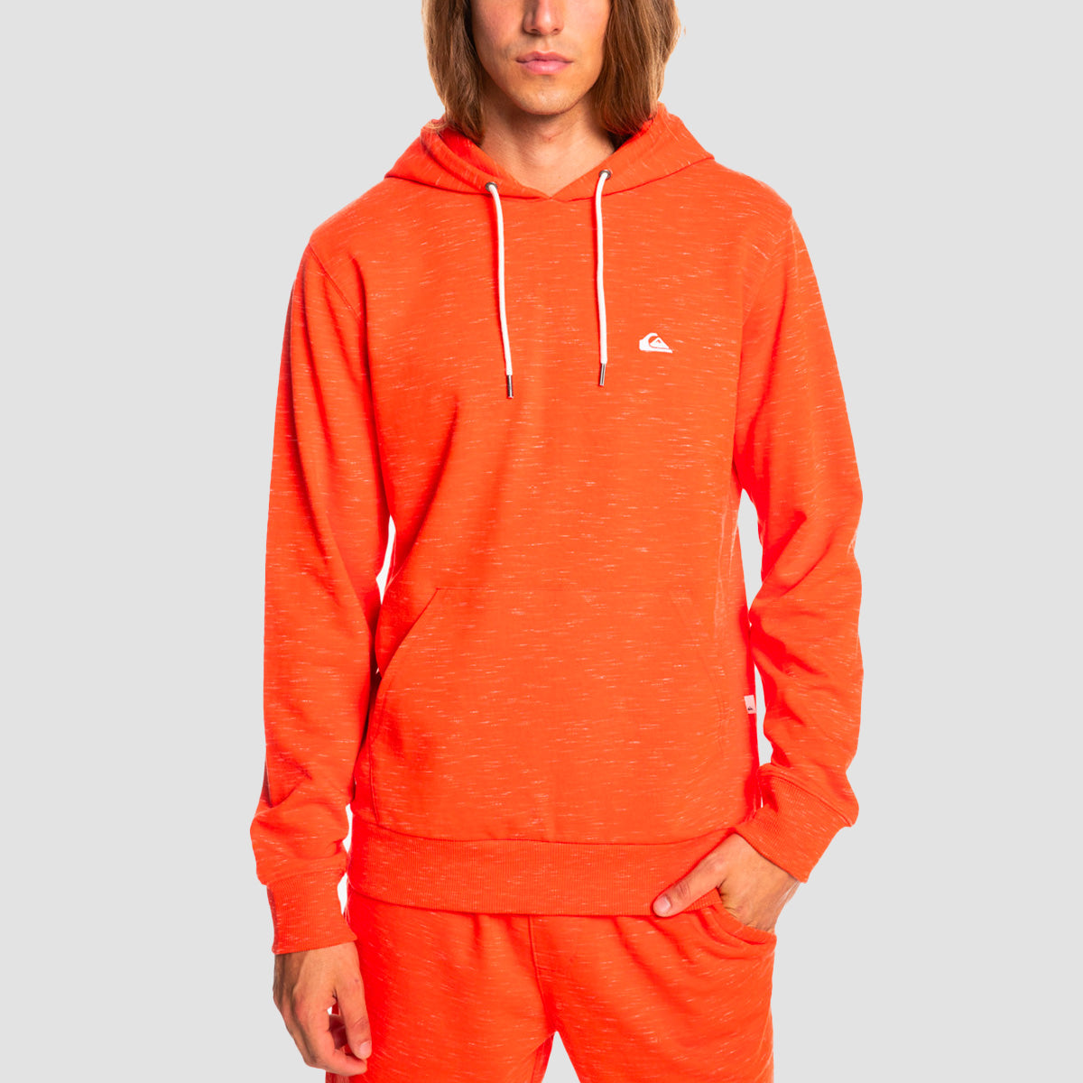 Quiksilver Bay Rise Pullover Hoodie Cherry Tomato Spacedye