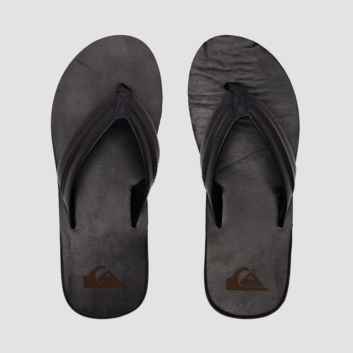 Quiksilver Carver Natural Leather Sandals Black/Black/Brown