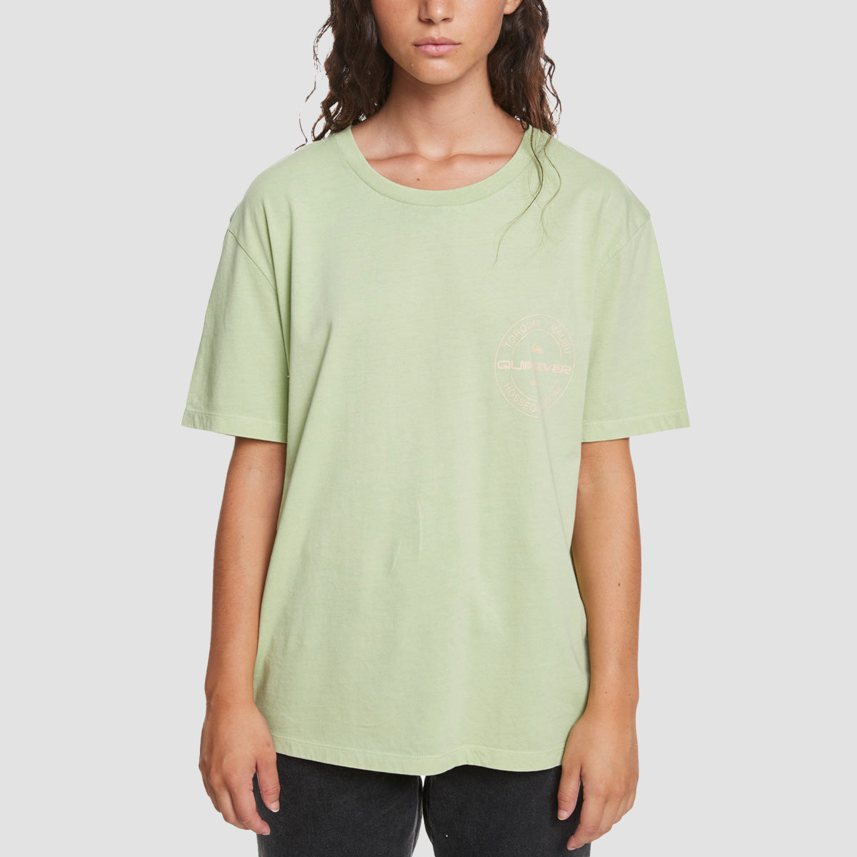 Quiksilver Mineral Organic T-Shirt Green Milieu - Womens