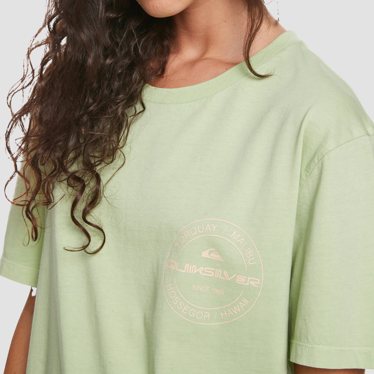 Quiksilver Mineral Organic T-Shirt Green Milieu - Womens