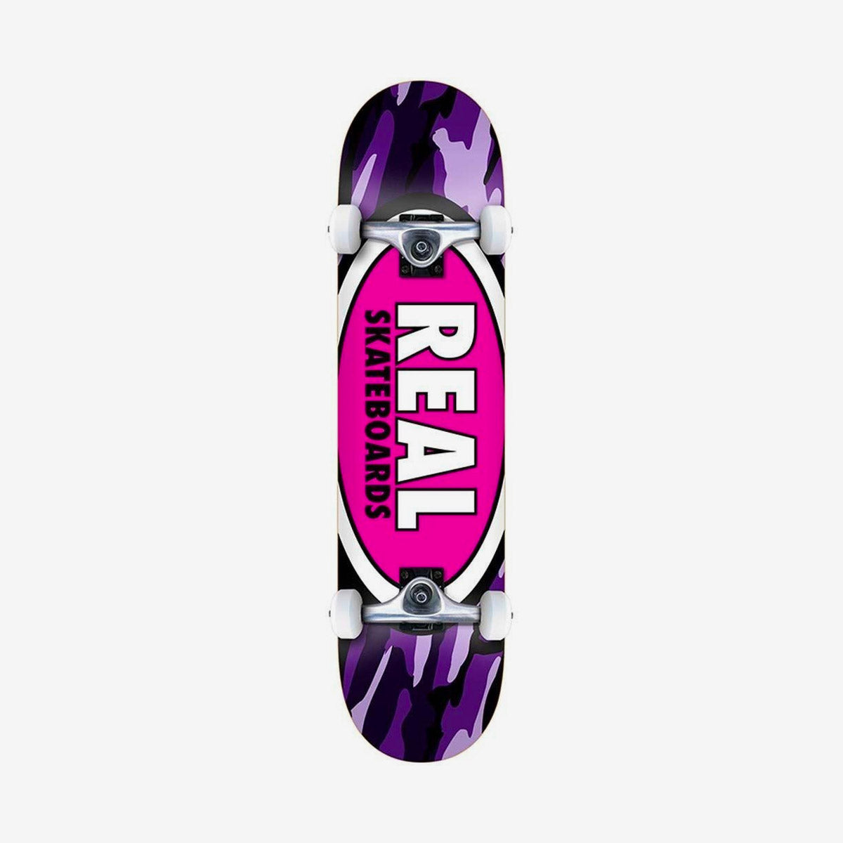 Real Team Oval Camo Skateboard Multi - 8"