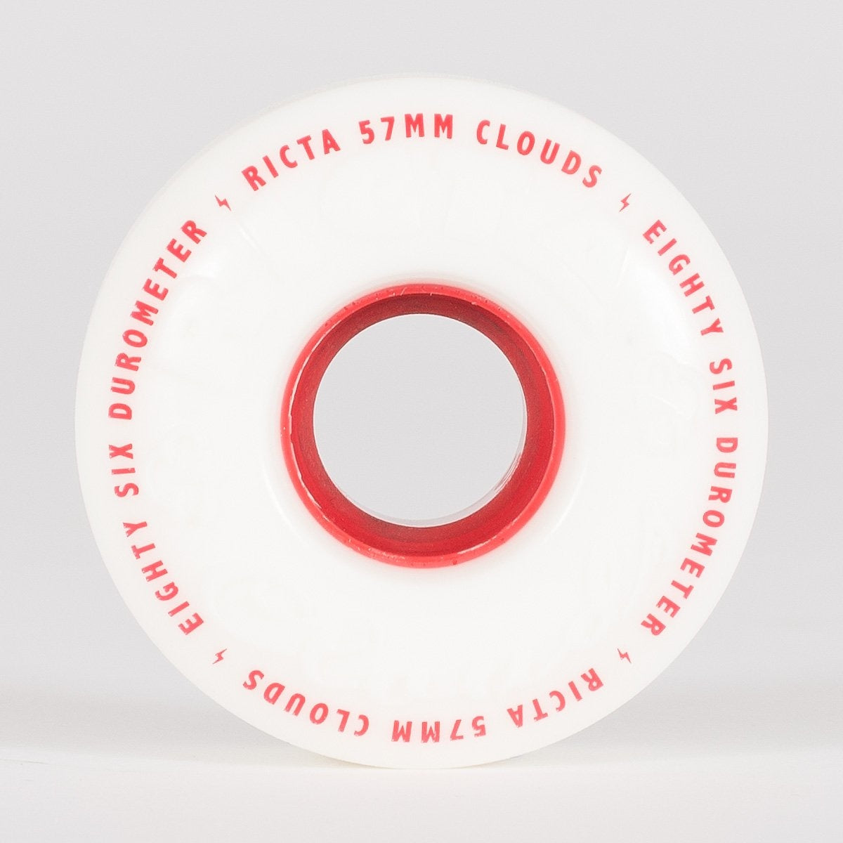 Ricta Clouds 86a Wheels White/Red 57mm - Skateboard