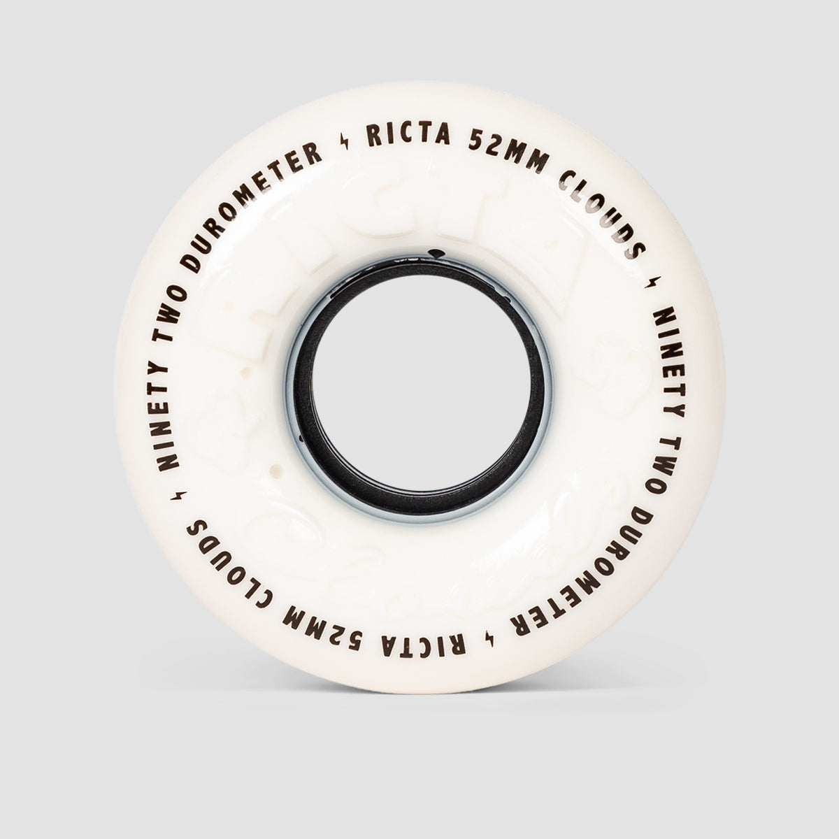Ricta Clouds 92a Skateboard Wheels White/Black 52mm