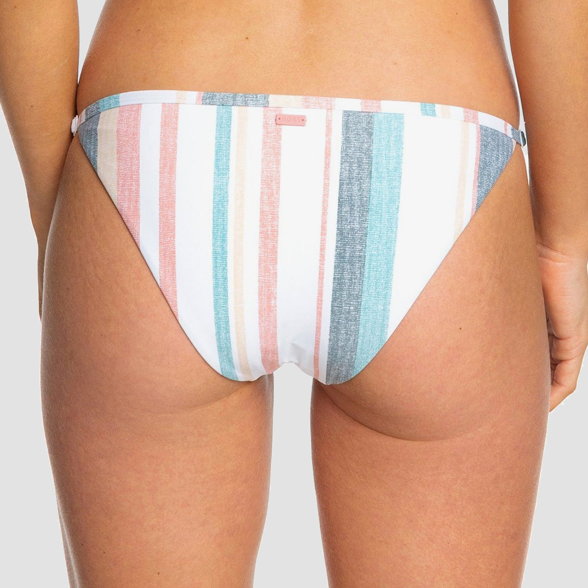 Roxy Beach Classics Regular Bikini Bottoms Bright White S Retro Vertical - Womens