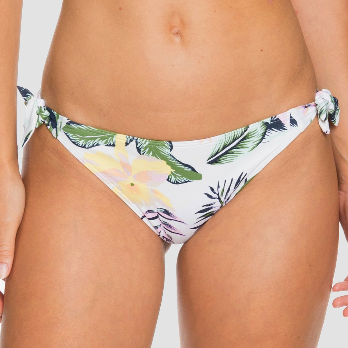 Roxy Bloom Mini Bikini Bottoms Bright White Praslin - Womens