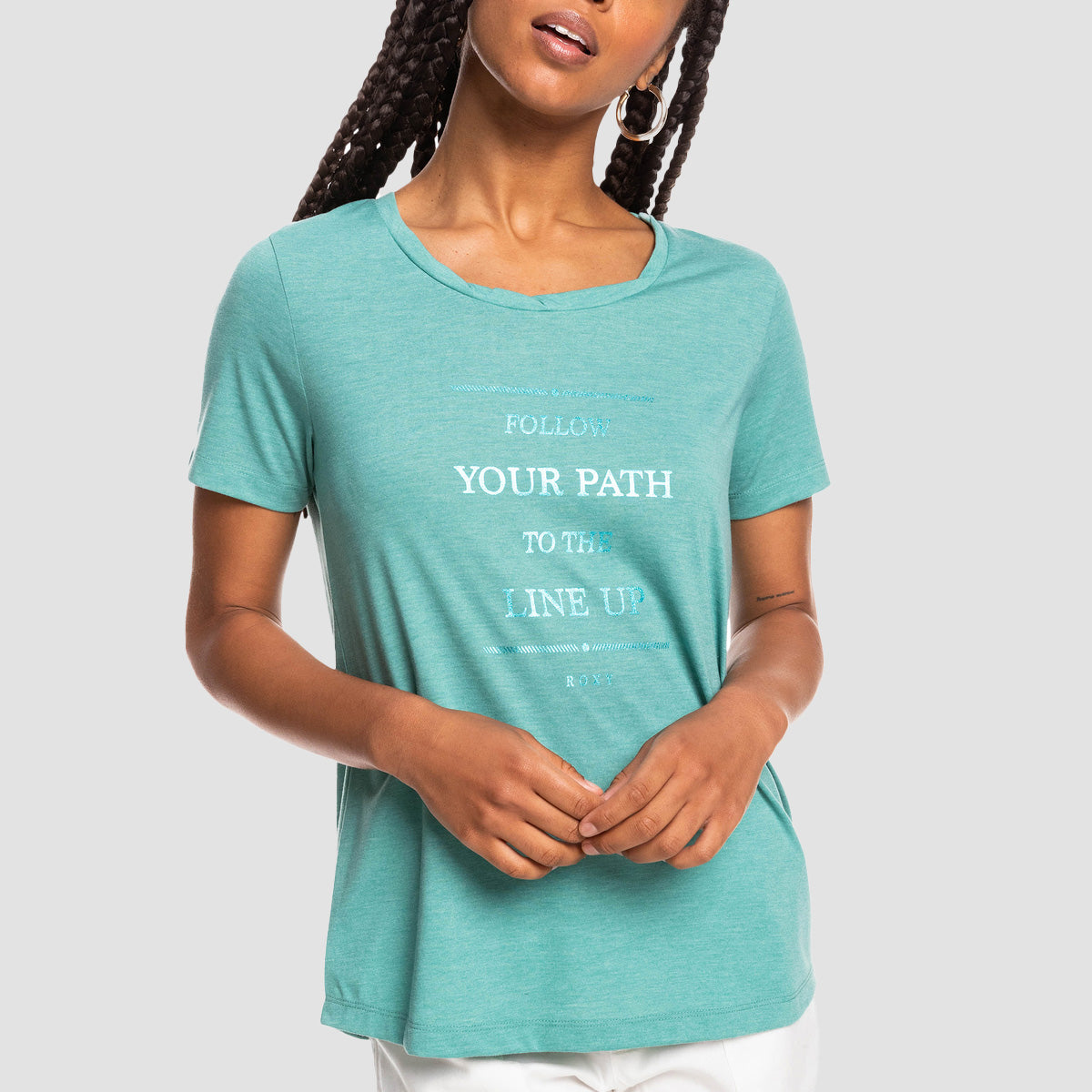 Roxy Chasing The Swell T-Shirt Sea Blue - Womens