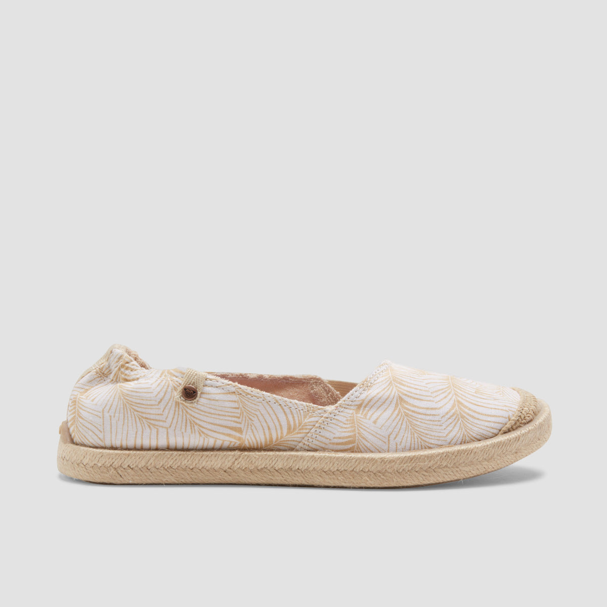 Roxy Cordoba Slip-On Shoes - Beige/White - Womens