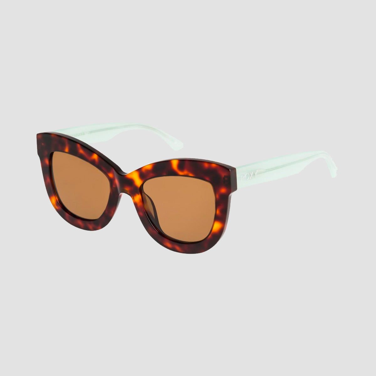 Roxy Madcat Sunglasses Brown Tortoise/Aqua/Brown - Womens