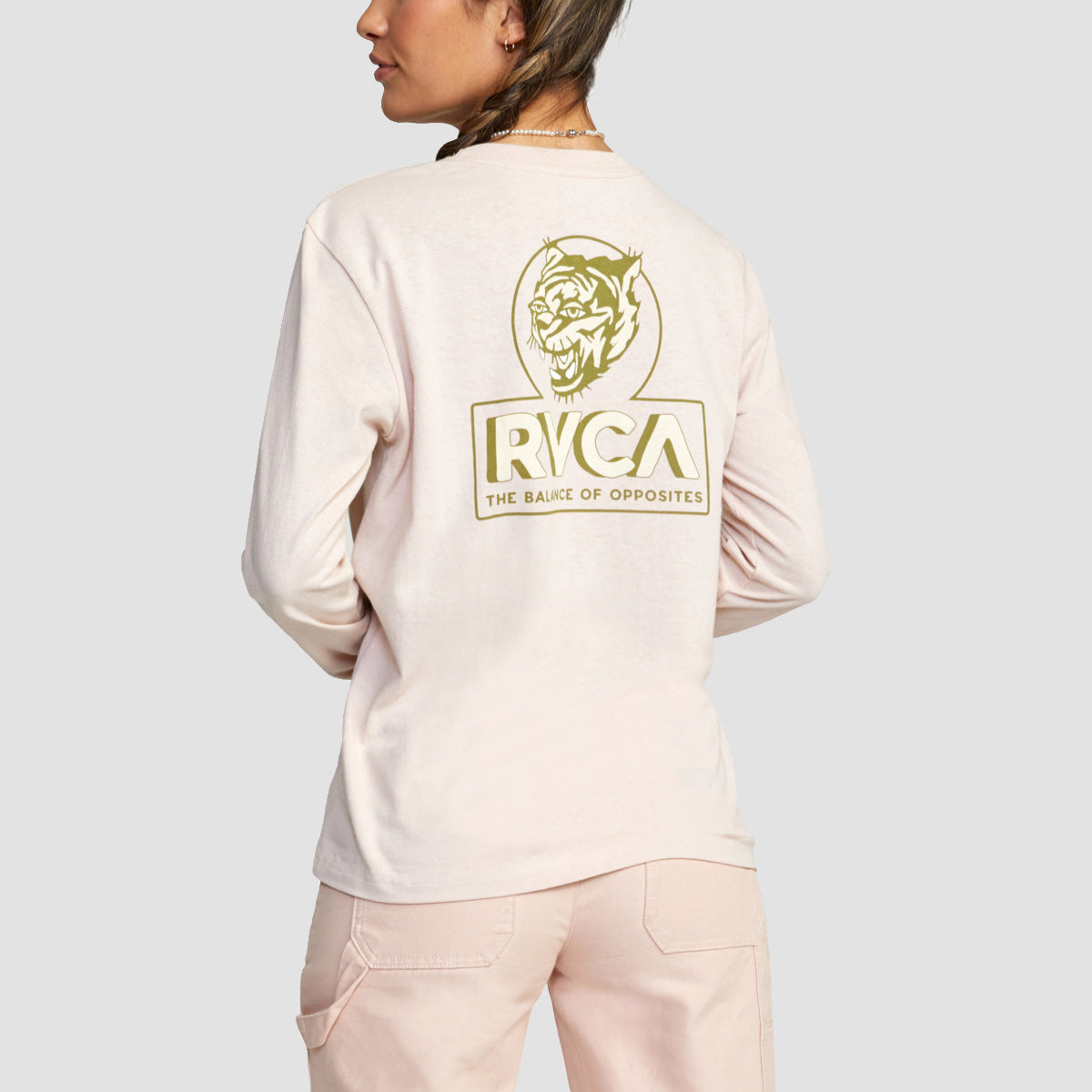 RVCA Relaxed Longsleeve T-Shirt Blush - Womens