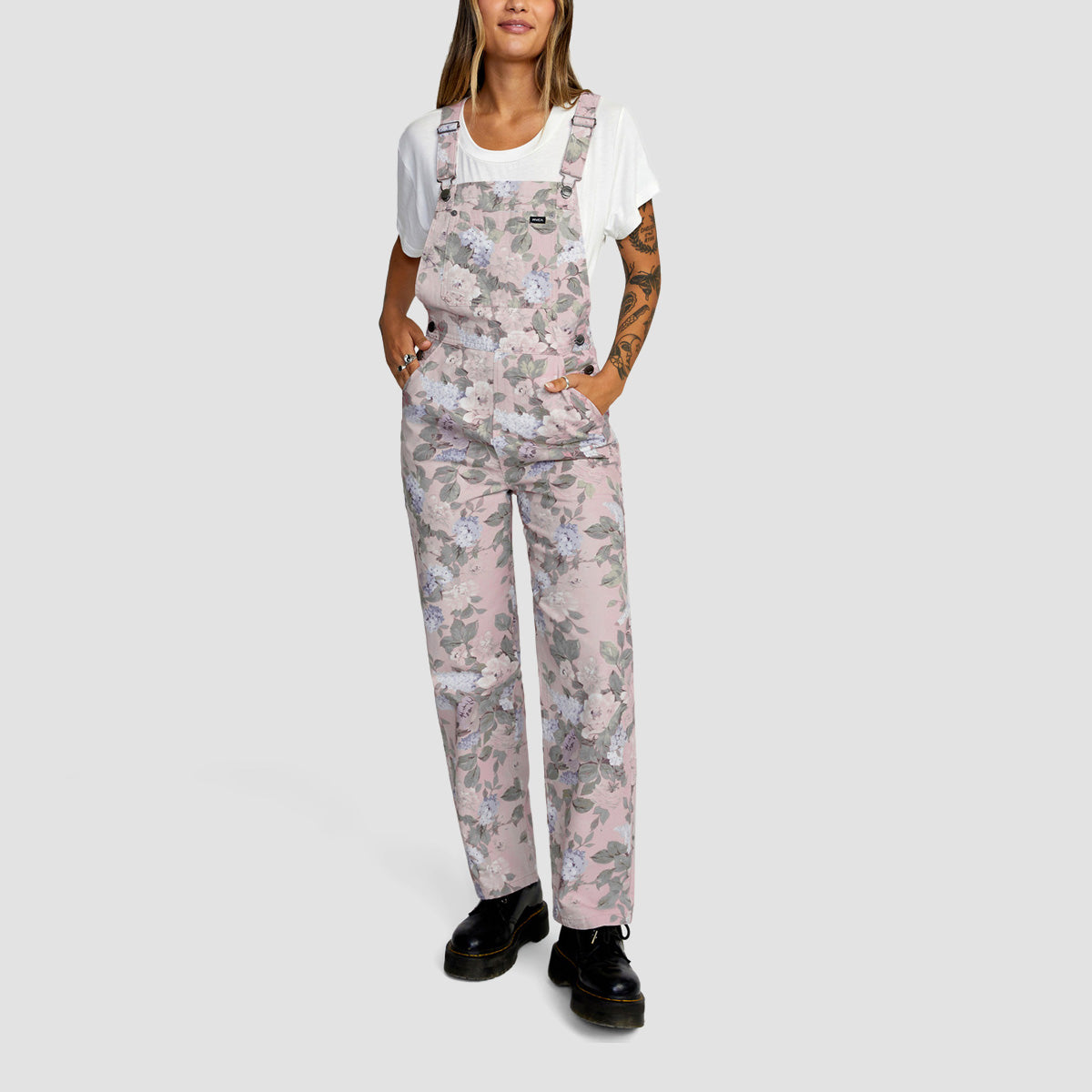 RVCA Succession Overall Dungarees Oatmeal - Womens