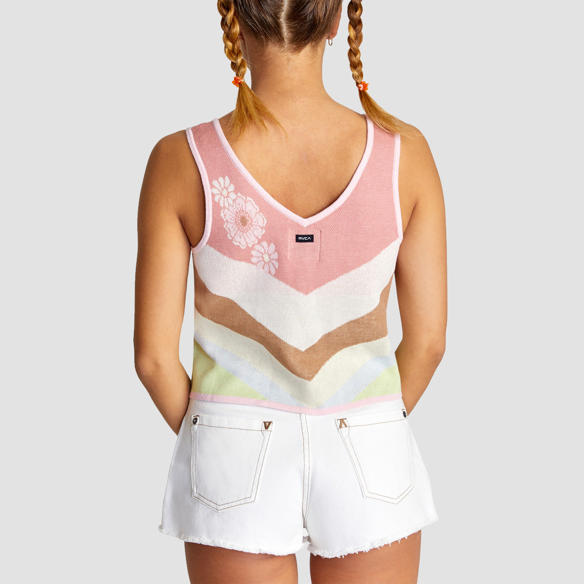 RVCA The Trouble Knitted Top Multi - Womens