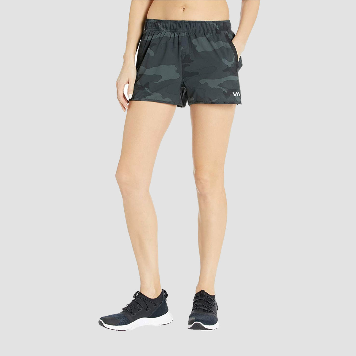 RVCA Yogger Perf Stretch Workout Shorts Camo - Womens