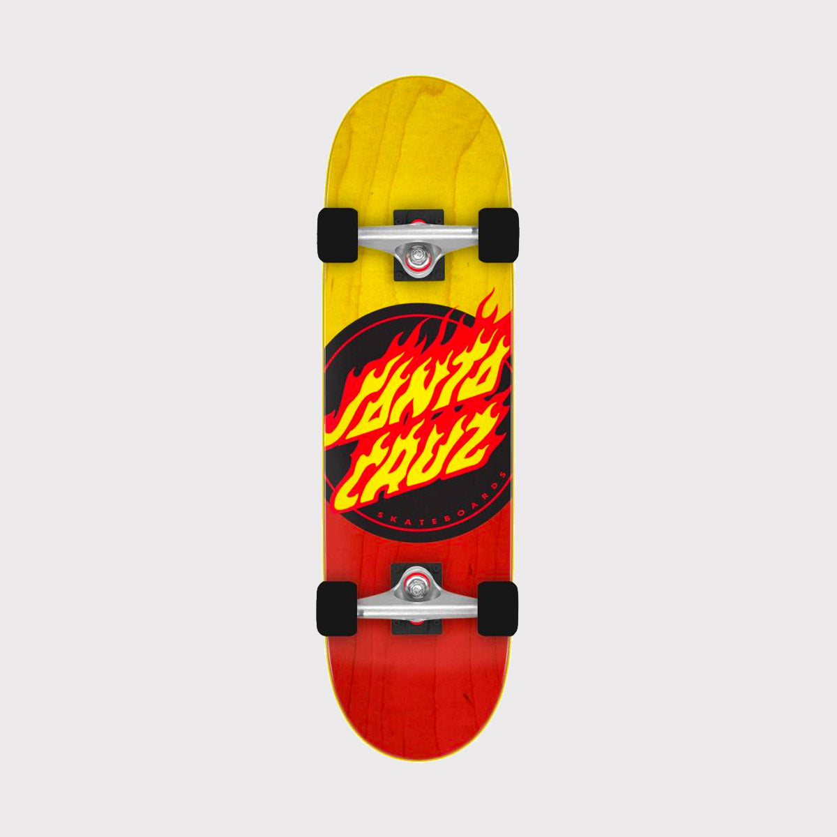 Santa Cruz Flame Dot Cruiser Skateboard Yellow/Orange - 32.15"